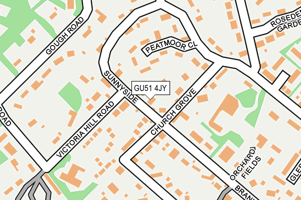 GU51 4JY map - OS OpenMap – Local (Ordnance Survey)