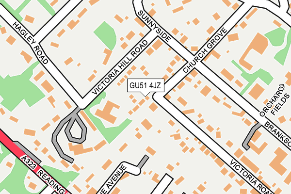 GU51 4JZ map - OS OpenMap – Local (Ordnance Survey)