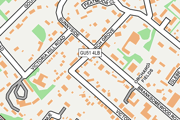 GU51 4LB map - OS OpenMap – Local (Ordnance Survey)