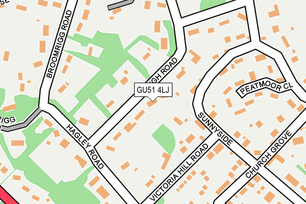 GU51 4LJ map - OS OpenMap – Local (Ordnance Survey)