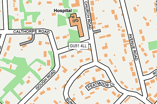 GU51 4LL map - OS OpenMap – Local (Ordnance Survey)