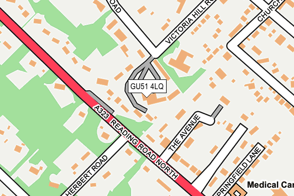 GU51 4LQ map - OS OpenMap – Local (Ordnance Survey)