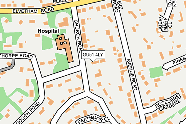 GU51 4LY map - OS OpenMap – Local (Ordnance Survey)