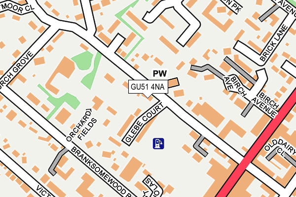 GU51 4NA map - OS OpenMap – Local (Ordnance Survey)