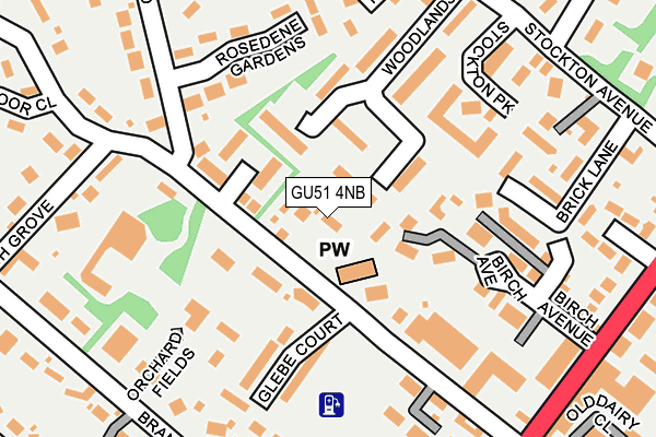 GU51 4NB map - OS OpenMap – Local (Ordnance Survey)