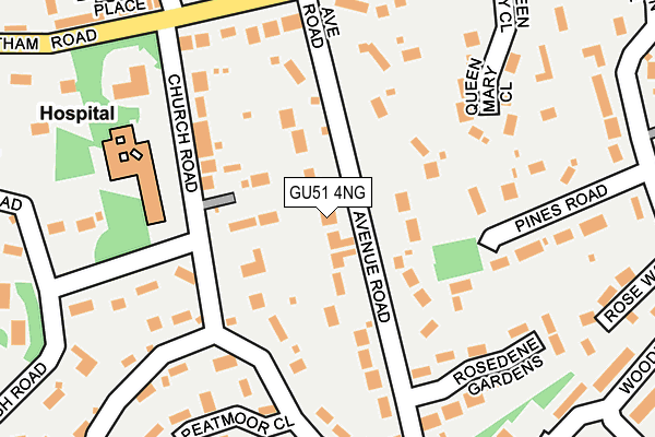 GU51 4NG map - OS OpenMap – Local (Ordnance Survey)