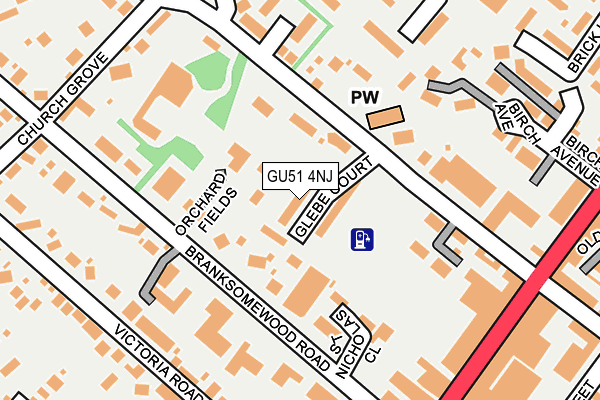 GU51 4NJ map - OS OpenMap – Local (Ordnance Survey)