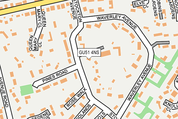 GU51 4NS map - OS OpenMap – Local (Ordnance Survey)