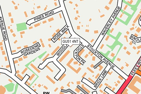 GU51 4NT map - OS OpenMap – Local (Ordnance Survey)
