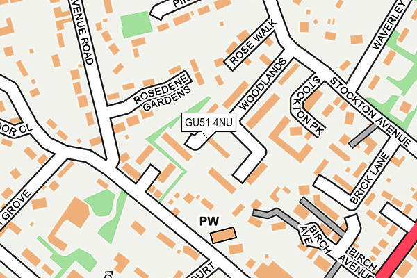 GU51 4NU map - OS OpenMap – Local (Ordnance Survey)