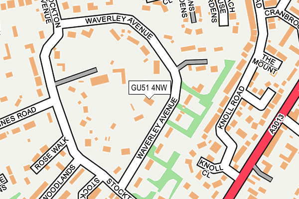 GU51 4NW map - OS OpenMap – Local (Ordnance Survey)