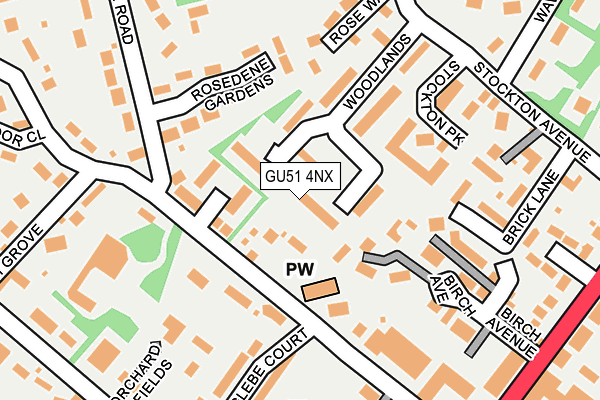 GU51 4NX map - OS OpenMap – Local (Ordnance Survey)