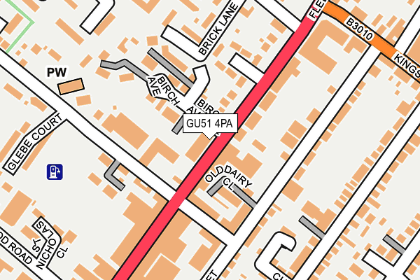 GU51 4PA map - OS OpenMap – Local (Ordnance Survey)