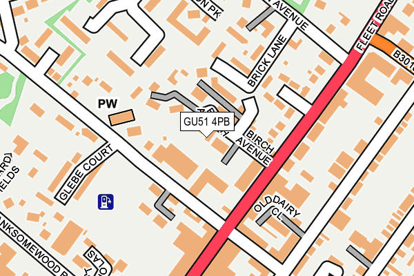 GU51 4PB map - OS OpenMap – Local (Ordnance Survey)