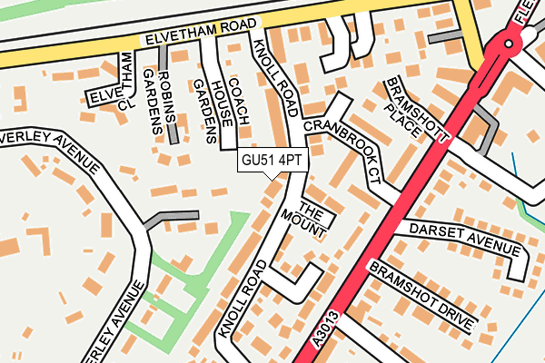 GU51 4PT map - OS OpenMap – Local (Ordnance Survey)