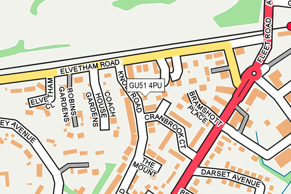 GU51 4PU map - OS OpenMap – Local (Ordnance Survey)