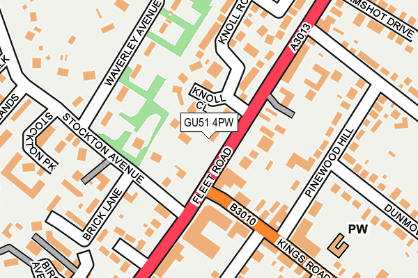 GU51 4PW map - OS OpenMap – Local (Ordnance Survey)