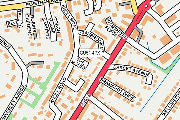 GU51 4PX map - OS OpenMap – Local (Ordnance Survey)