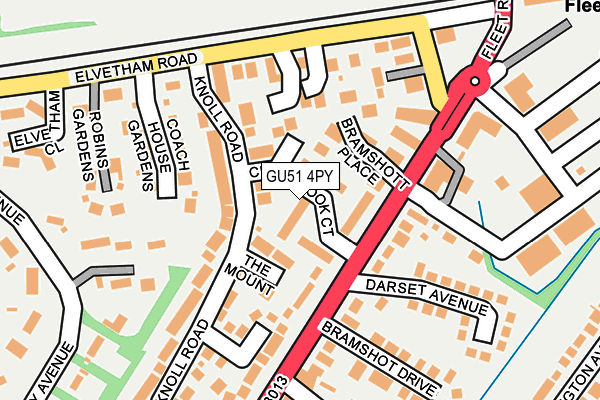 GU51 4PY map - OS OpenMap – Local (Ordnance Survey)