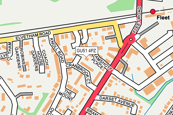 GU51 4PZ map - OS OpenMap – Local (Ordnance Survey)