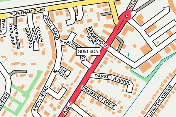 GU51 4QA map - OS OpenMap – Local (Ordnance Survey)