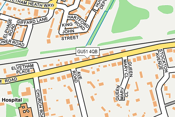 GU51 4QB map - OS OpenMap – Local (Ordnance Survey)