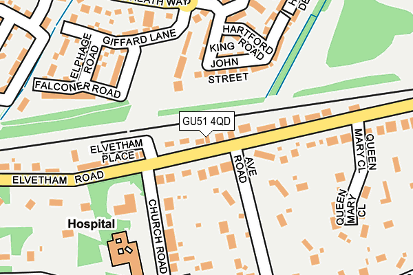 GU51 4QD map - OS OpenMap – Local (Ordnance Survey)