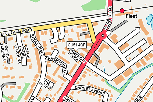 GU51 4QF map - OS OpenMap – Local (Ordnance Survey)