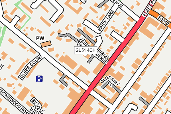 GU51 4QH map - OS OpenMap – Local (Ordnance Survey)