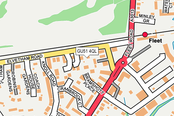 GU51 4QL map - OS OpenMap – Local (Ordnance Survey)