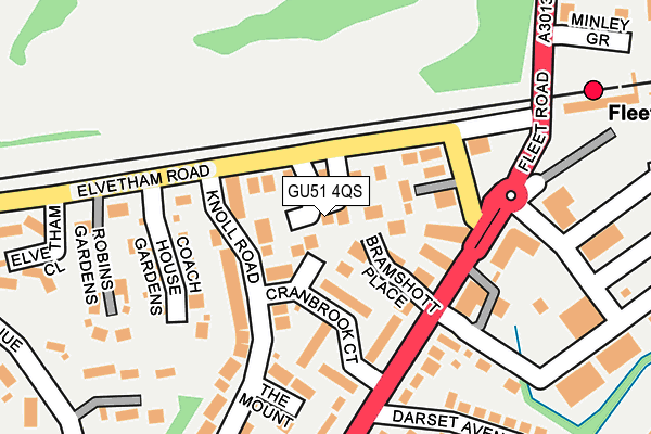 GU51 4QS map - OS OpenMap – Local (Ordnance Survey)