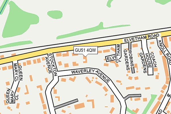 GU51 4QW map - OS OpenMap – Local (Ordnance Survey)