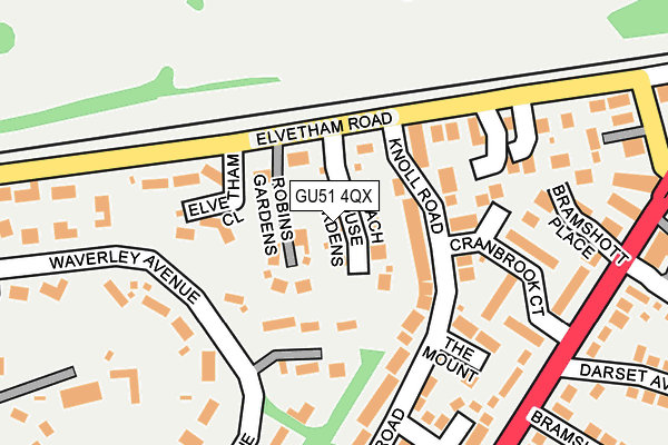 GU51 4QX map - OS OpenMap – Local (Ordnance Survey)