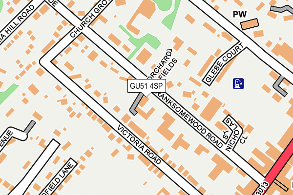 GU51 4SP map - OS OpenMap – Local (Ordnance Survey)