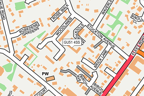 GU51 4SS map - OS OpenMap – Local (Ordnance Survey)