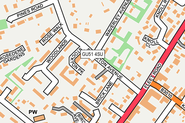 GU51 4SU map - OS OpenMap – Local (Ordnance Survey)