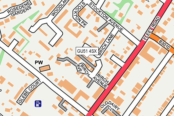 GU51 4SX map - OS OpenMap – Local (Ordnance Survey)