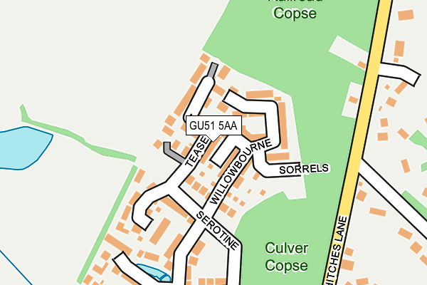 GU51 5AA map - OS OpenMap – Local (Ordnance Survey)