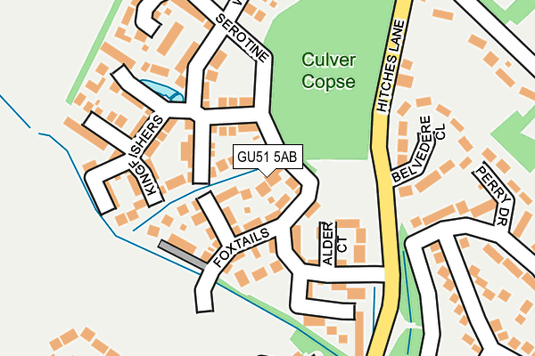 GU51 5AB map - OS OpenMap – Local (Ordnance Survey)