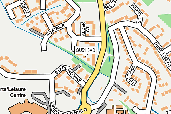 GU51 5AD map - OS OpenMap – Local (Ordnance Survey)
