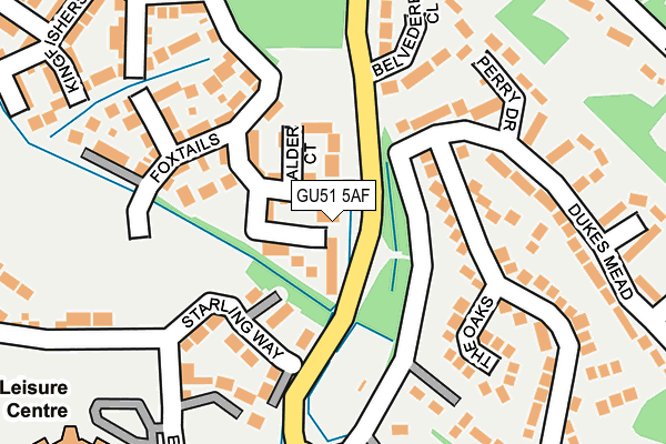 GU51 5AF map - OS OpenMap – Local (Ordnance Survey)