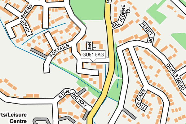 GU51 5AG map - OS OpenMap – Local (Ordnance Survey)