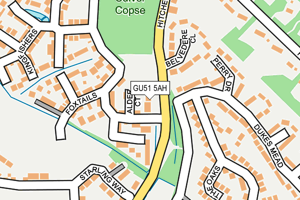 GU51 5AH map - OS OpenMap – Local (Ordnance Survey)