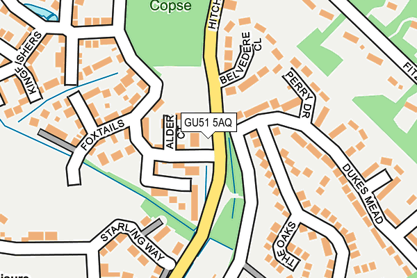 GU51 5AQ map - OS OpenMap – Local (Ordnance Survey)