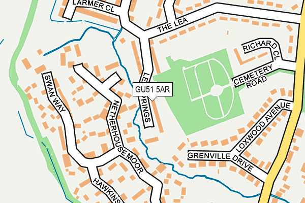 GU51 5AR map - OS OpenMap – Local (Ordnance Survey)