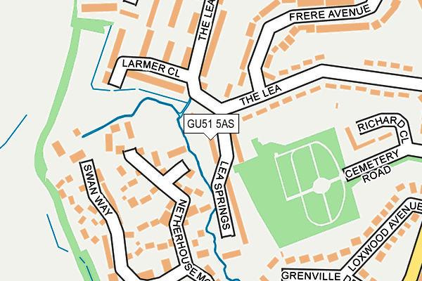 GU51 5AS map - OS OpenMap – Local (Ordnance Survey)