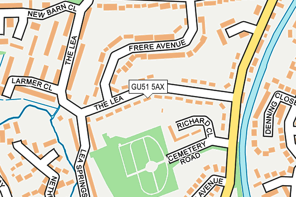 GU51 5AX map - OS OpenMap – Local (Ordnance Survey)