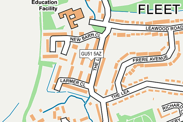 GU51 5AZ map - OS OpenMap – Local (Ordnance Survey)