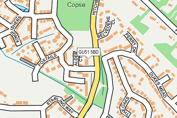GU51 5BD map - OS OpenMap – Local (Ordnance Survey)