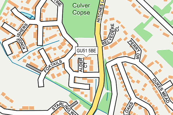 GU51 5BE map - OS OpenMap – Local (Ordnance Survey)